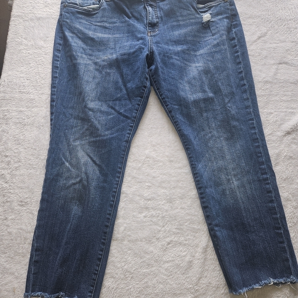 Kut From The Kloth Women's 20W Plus Size Classic Blue Ankle Jeans Catherine.